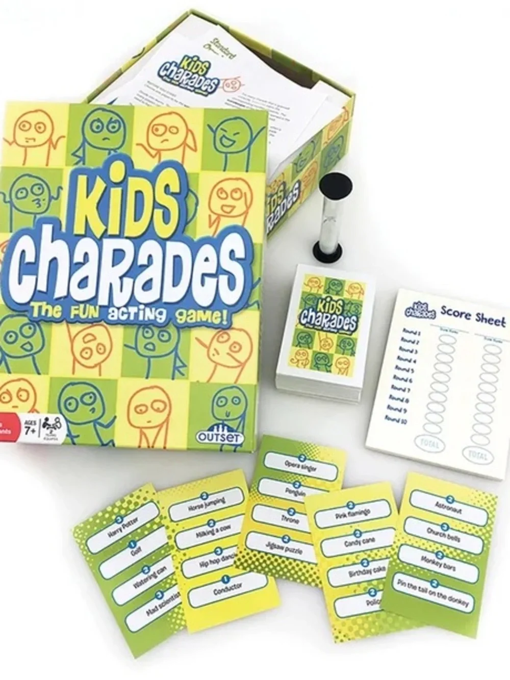 Kids Charades Board Game by Outset - Yellow/Blue